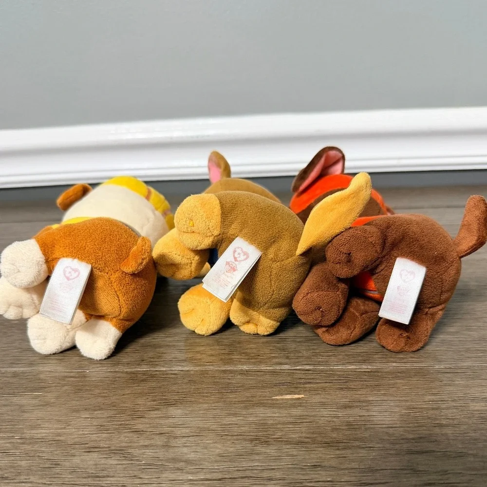 Ty Paw Patrol Beanie Boos Chase Rubble‎ Zuma Plush Set